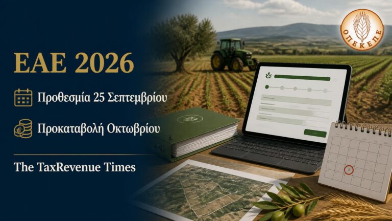 ΕΑΕ 2026 με προθεσμία έως 25 Σεπτεμβρίου για την προκαταβολή Οκτωβρίου, αγροτική έκταση, δικαιολογητικά και ηλεκτρονική αίτηση.