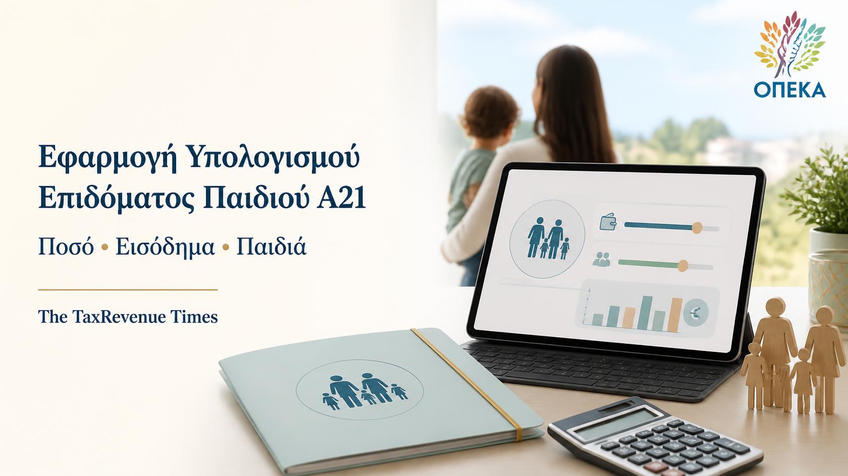 Εφαρμογή υπολογισμού επιδόματος παιδιού Α21
