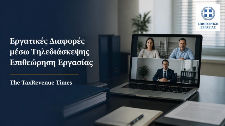 Εργατικές διαφορές μέσω τηλεδιάσκεψης από την Επιθεώρηση Εργασίας, με εξ αποστάσεως συμμετοχή εργαζομένου και εργοδότη.