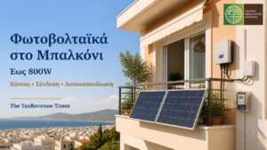 Φωτοβολταϊκά στο μπαλκόνι έως 800W για οικιακή αυτοκατανάλωση, με μικρά φωτοβολταϊκά πάνελ σε μπαλκόνι πολυκατοικίας και σύνδεση στο ηλεκτρικό δίκτυο.