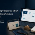 Ηλεκτρονικές υπηρεσίες ΕΦΚΑ για μισθωτούς, ασφαλισμένους και συνταξιούχους, με πρόσβαση σε ένσημα, παροχές, συντάξεις και ραντεβού.