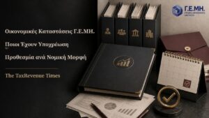 Οικονομικές καταστάσεις ΓΕΜΗ, υποχρέωση δημοσίευσης και προθεσμία υποβολής ανά νομική μορφή επιχείρησης.