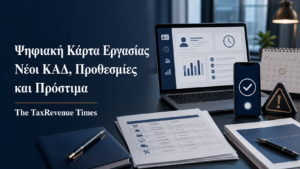 Ψηφιακή Κάρτα Εργασίας με έμφαση σε νέους ΚΑΔ, προθεσμίες συμμόρφωσης και επικείμενα πρόστιμα για επιχειρήσεις.