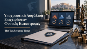 Υποχρεωτική ασφάλιση επιχειρήσεων για φυσικές καταστροφές, με κάλυψη για δασική πυρκαγιά, πλημμύρα και σεισμό και όριο 500.000 ευρώ.