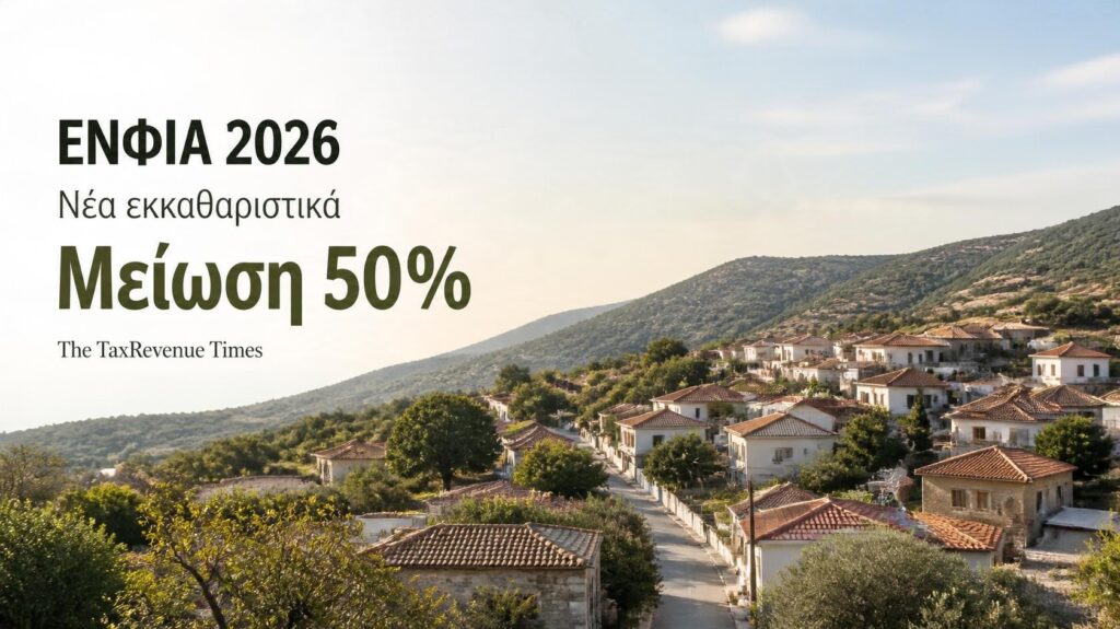 Μικρός ελληνικός οικισμός για τη μείωση 50% του ΕΝΦΙΑ 2026 στις κύριες κατοικίες