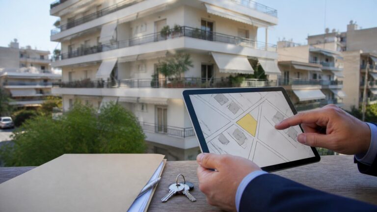 Ακίνητο και ψηφιακό κτηματολογικό διάγραμμα σε tablet, για την αυτόματη συμπλήρωση του ΚΑΕΚ στο Ε9 μέσω myPROPERTY.