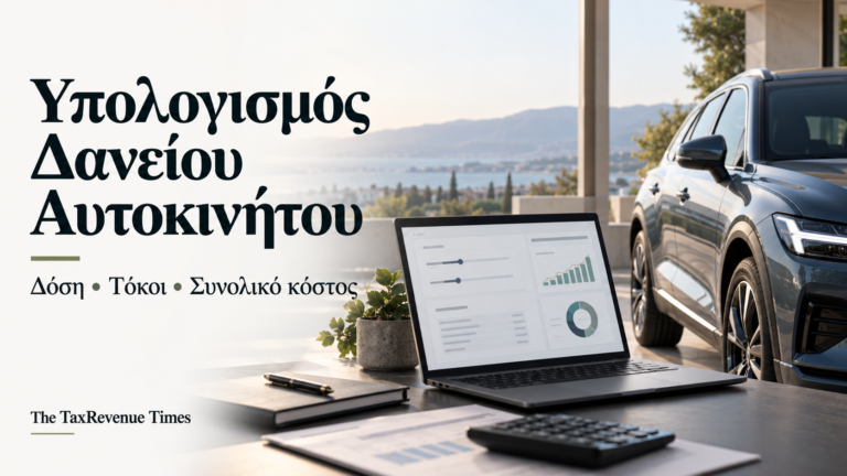 Υπολογισμός δανείου αυτοκινήτου με δόση, τόκους και συνολικό κόστος αγοράς
