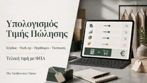 Εφαρμογή υπολογισμού τιμής πώλησης, κέρδους, mark up, περιθωρίου κέρδους και έκπτωσης