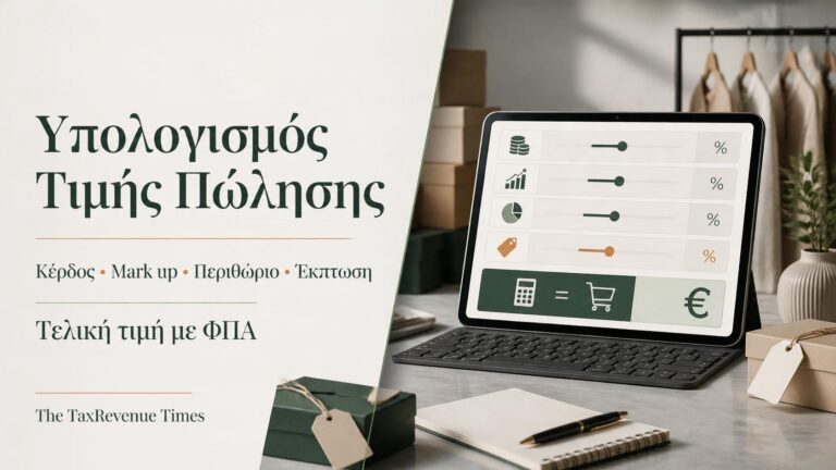 Εφαρμογή υπολογισμού τιμής πώλησης, κέρδους, mark up, περιθωρίου κέρδους και έκπτωσης
